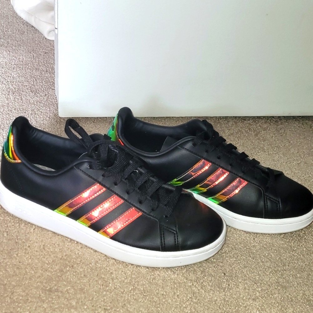 Adidas Grand Court Shoes- Iridescent